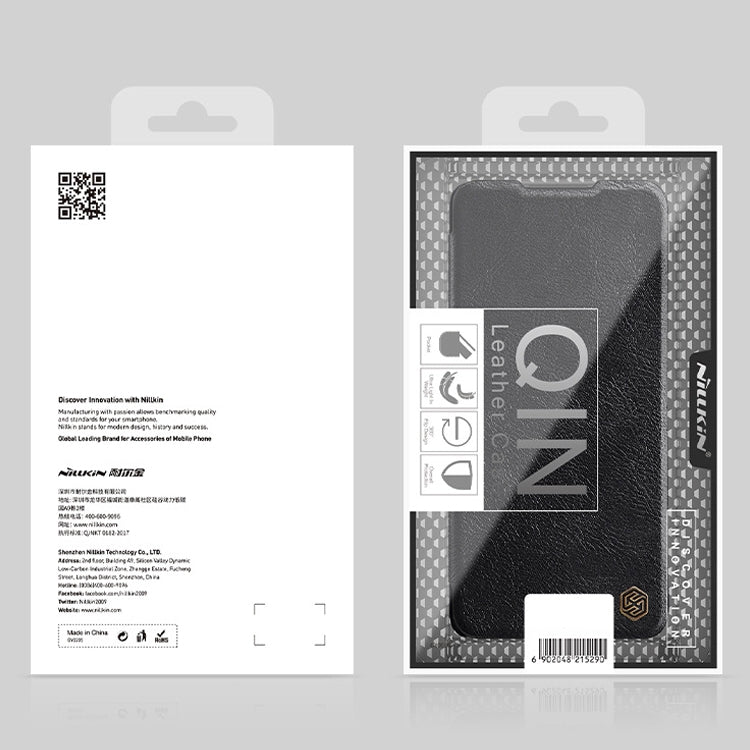 For Xiaomi Redmi Note 11S NILLKIN QIN Series Crazy Horse Texture Leather Case(Black) by NILLKIN