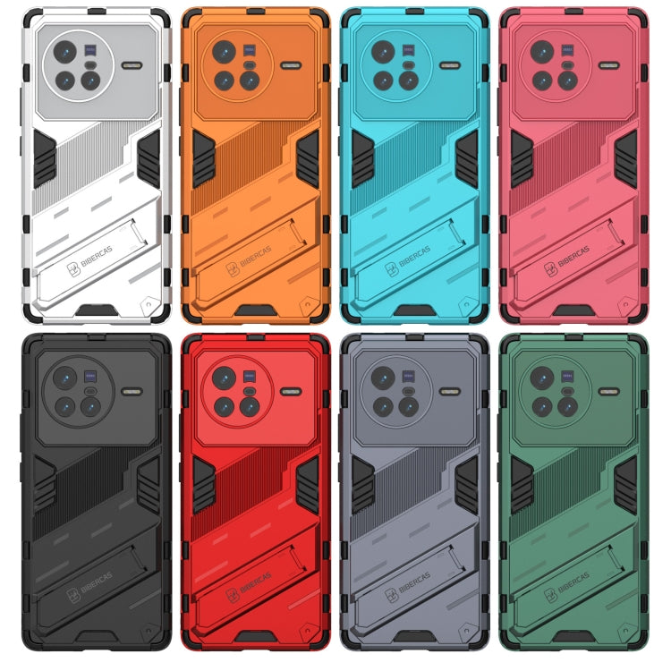 For vivo X80 Punk Armor PC + TPU Phone Case with Holder(Black) - vivo Cases by buy2fix | Online Shopping UK | buy2fix