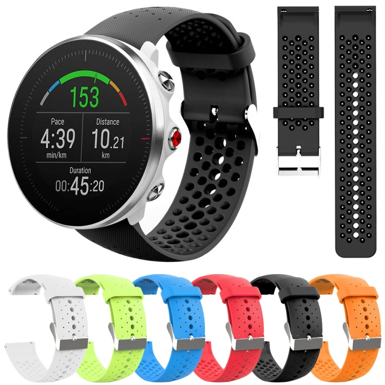 For POLAR Vantage M Silicone Watch Band(Black) by buy2fix