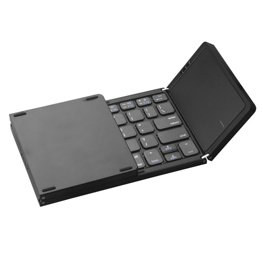 B089T Foldable Bluetooth Keyboard Rechargeable with Touchpad(Black) by buy2fix
