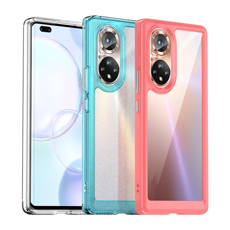 For Honor 50 Pro Colorful Series Acrylic + TPU Phone Case(Black) - Honor Cases by buy2fix | Online Shopping UK | buy2fix