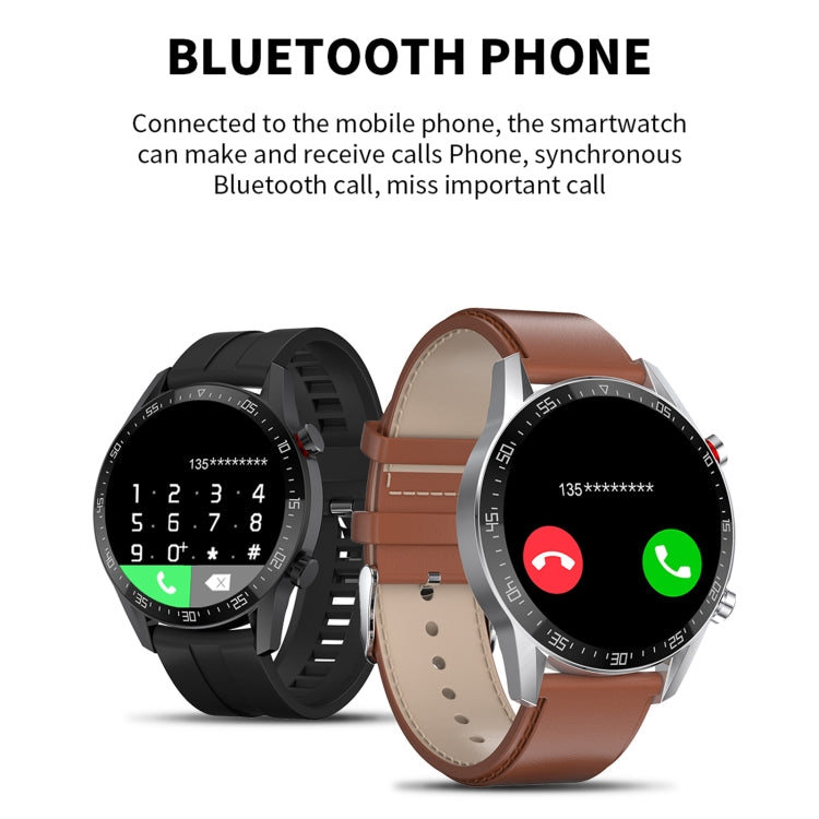 SK7Plus 1.28 inch IPS Screen Leather Strap Smart Watch, Support Bluetooth Call/Sleep Monitoring(Brown) - Smart Watches by buy2fix | Online Shopping UK | buy2fix