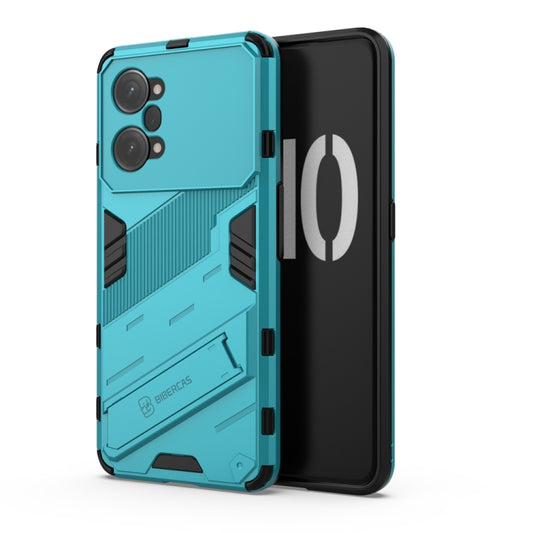 For OPPO K10 Pro 5G China Punk Armor 2 in 1 PC + TPU Shockproof Phone Case with Invisible Holder(Blue) by buy2fix