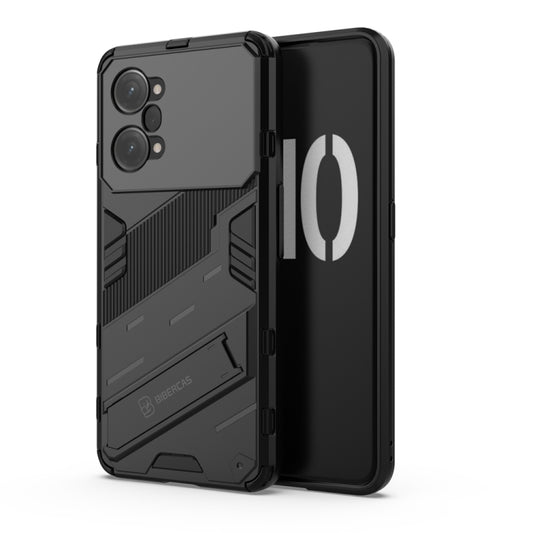 For OPPO K10 Pro 5G China Punk Armor 2 in 1 PC + TPU Shockproof Phone Case with Invisible Holder(Black) by buy2fix