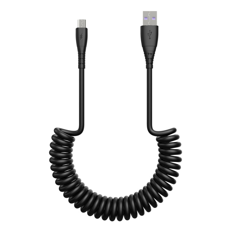 3A Micro USB Spring Charging Data Cable(Black) - Micro USB Cable by buy2fix | Online Shopping UK | buy2fix