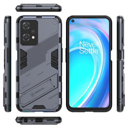 For OnePlus Nord CE 2 Lite 5G/Realme 9 Pro Punk Armor 2 in 1 Shockproof Phone Case with Invisible Holder(Grey) by buy2fix