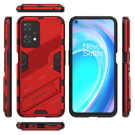 For OnePlus Nord CE 2 Lite 5G/Realme 9 Pro Punk Armor 2 in 1 Shockproof Phone Case with Invisible Holder(Red) by buy2fix