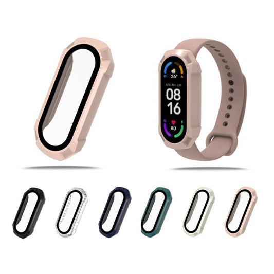 For Xiaomi Mi Band 6 / 5 / 4 / 3 PC + Tempered Glass Watch Case(Black) by buy2fix