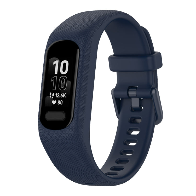 For Garmin Smart 5 Solid Color Silicone Watch Band(Navy Blue) - Watch Bands by buy2fix | Online Shopping UK | buy2fix