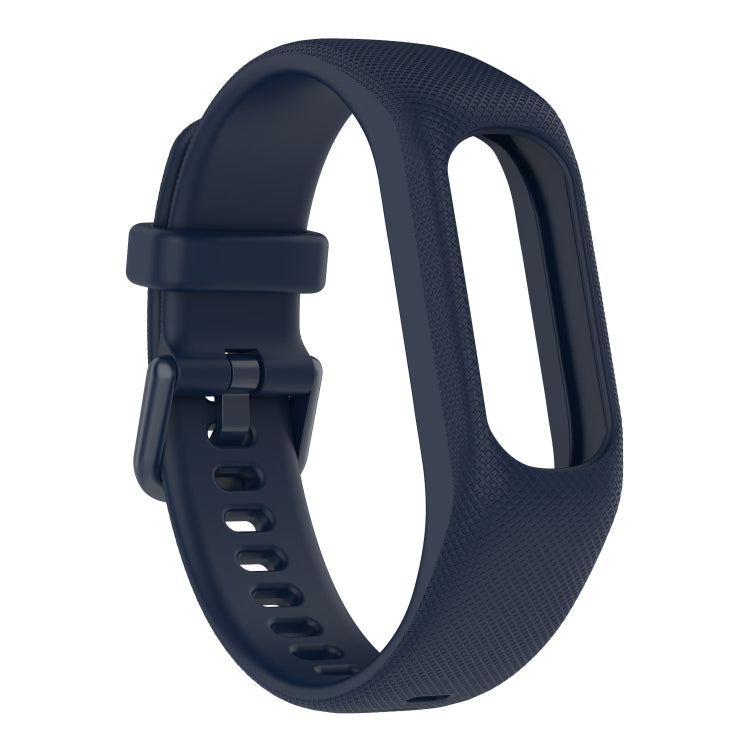 For Garmin Smart 5 Solid Color Silicone Watch Band(Navy Blue) - Watch Bands by buy2fix | Online Shopping UK | buy2fix