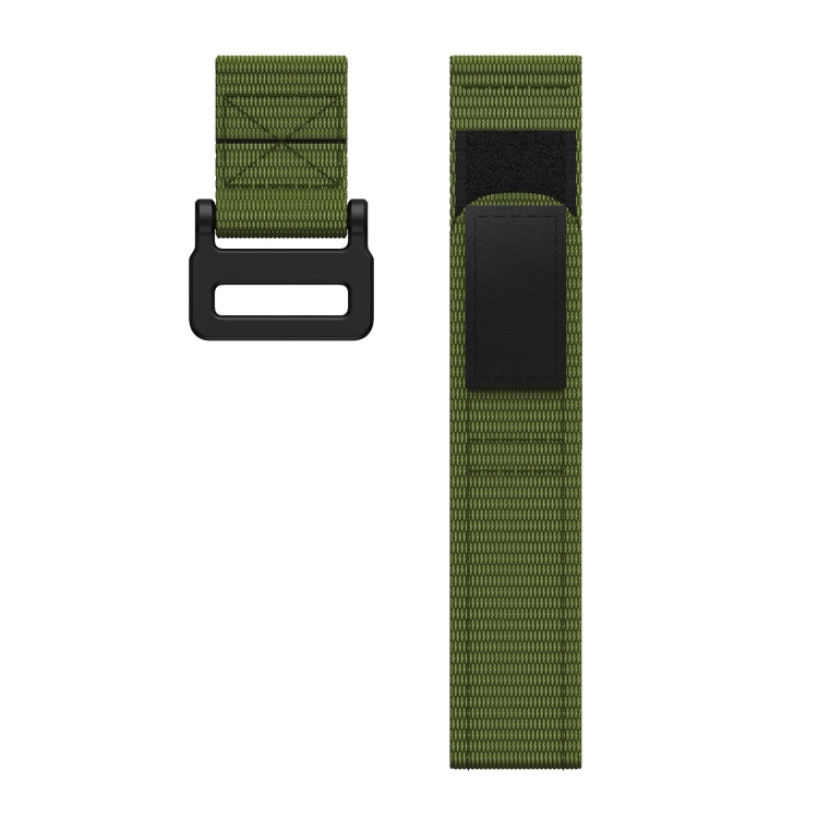 22mm Hook And Loop Fastener Nylon Watch Band(Green) - Watch Bands by buy2fix | Online Shopping UK | buy2fix