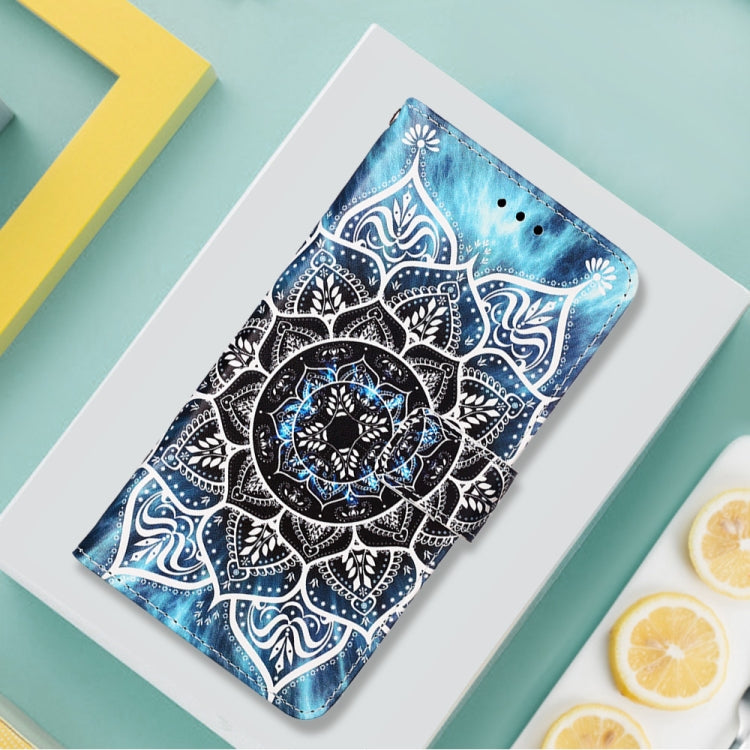 For Motorola Moto G22 Colored Drawing Plain Weave Leather Phone Case(Undersea Mandala) by buy2fix