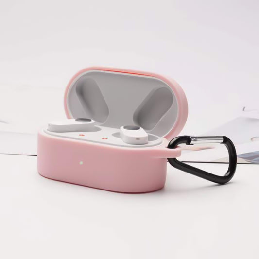 For OnePlus Buds N Wireless Earphone Silicone Protective Case with Hook(Pink) by buy2fix