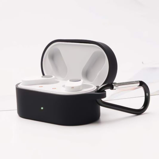 For OnePlus Buds N Wireless Earphone Silicone Protective Case with Hook(Black) by buy2fix