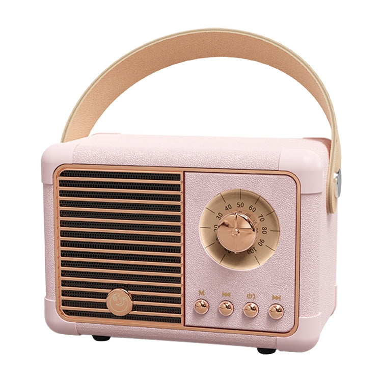 HM11 PLUS Portable HIFI Mini Retro Wireless Bluetooth Speaker(Pink) - Mini Speaker by buy2fix | Online Shopping UK | buy2fix