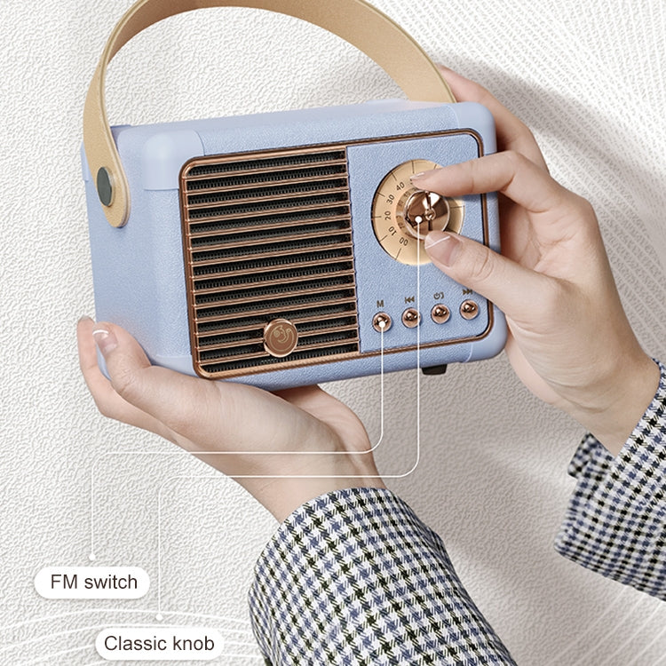 HM11 PLUS Portable HIFI Mini Retro Wireless Bluetooth Speaker(Light Purple) - Mini Speaker by buy2fix | Online Shopping UK | buy2fix