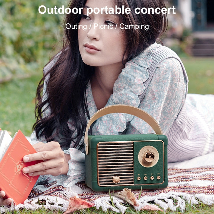 HM11 PLUS Portable HIFI Mini Retro Wireless Bluetooth Speaker(Light Purple) - Mini Speaker by buy2fix | Online Shopping UK | buy2fix