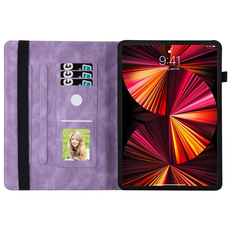 For iPad Pro 11 2022 / 2021 / 2020 / Air 2020 10.9 / 11 2024 Big Butterfly Embossed Smart Leather Tablet Case(Purple) - iPad Pro 11 (2022/2021) Cases by buy2fix | Online Shopping UK | buy2fix
