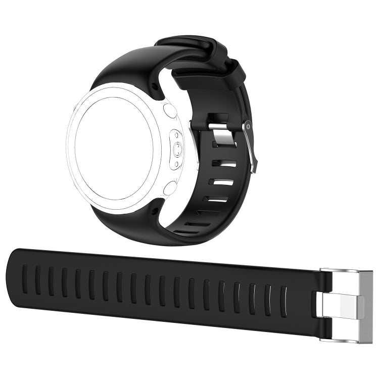 For Sunnto D4 / D4i Novo Diving Watch Silicone Watch Band with Extension Strap(Black) - by buy2fix | Online Shopping UK | buy2fix