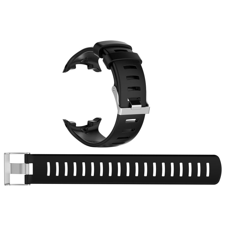 For Sunnto D4 / D4i Novo Diving Watch Silicone Watch Band with Extension Strap(Black) - by buy2fix | Online Shopping UK | buy2fix