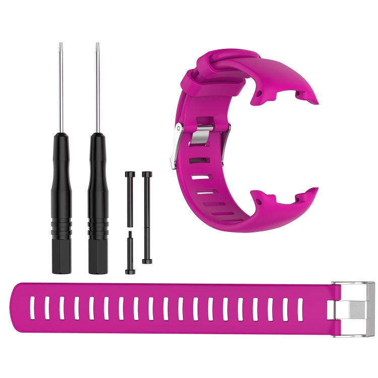 For Sunnto D4 / D4i Novo Diving Watch Silicone Watch Band with Extension Strap(Rose Red) - by buy2fix | Online Shopping UK | buy2fix