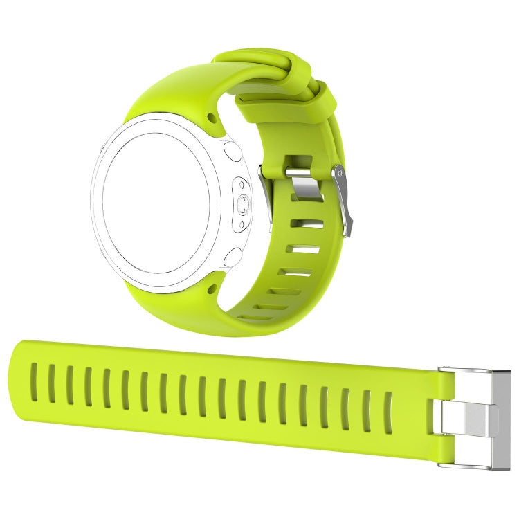 For Sunnto D4 / D4i Novo Diving Watch Silicone Watch Band with Extension Strap(Lime Green) - by buy2fix | Online Shopping UK | buy2fix