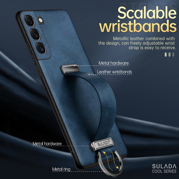 For Samsung Galaxy S22 5G SULADA Cool Series PC + Leather Texture Skin Feel Shockproof Phone Case(Brown) - Galaxy S22 5G Cases by SULADA | Online Shopping UK | buy2fix