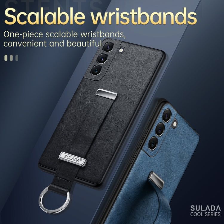 For Samsung Galaxy S22 5G SULADA Cool Series PC + Leather Texture Skin Feel Shockproof Phone Case(Brown) - Galaxy S22 5G Cases by SULADA | Online Shopping UK | buy2fix