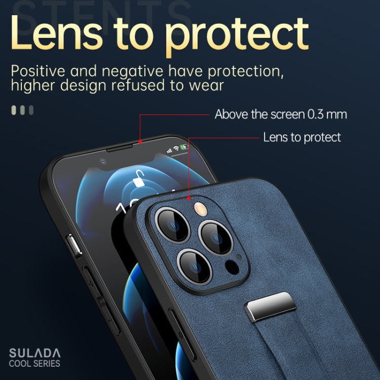 For iPhone 12 Pro SULADA Cool Series PC + Leather Texture Skin Feel Shockproof Phone Case (Red) by SULADA