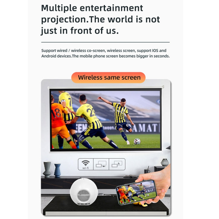 YG270+ 1280x720P 100ANSI LCD LED Smart Projector, Wireless Same Screen Version, Plug Type:UK Plug - LED Projector by buy2fix | Online Shopping UK | buy2fix