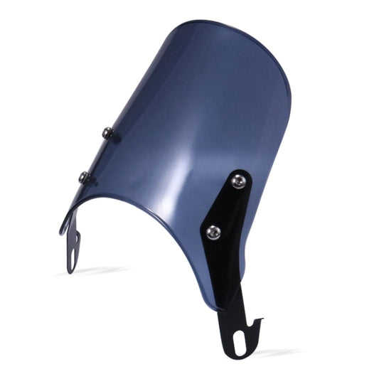 XRL-456120 Motorcycle 5-7 inch Headlight Retro Windshield(Grey Blue) by buy2fix