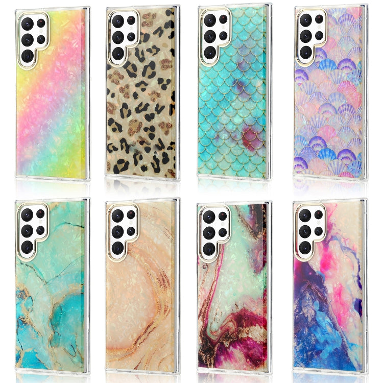 For Samsung Galaxy S22 Ultra 5G Electroplating Shell Texture Phone Case(Green) - Galaxy S22 Ultra 5G Cases by buy2fix | Online Shopping UK | buy2fix