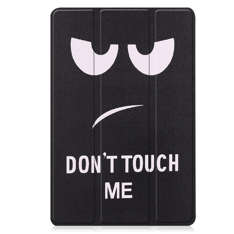 For Lenovo Tab M10 3rd Gen Custer Painted 3-Fold Holder Smart Leather Tablet Case(Big Eye Me) - Lenovo by buy2fix | Online Shopping UK | buy2fix