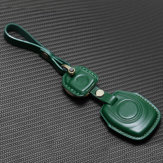 HP-A009 Motorcycle Cowhide Leather Induction Key Protective Cover for Harley Sportster S(Green) by buy2fix