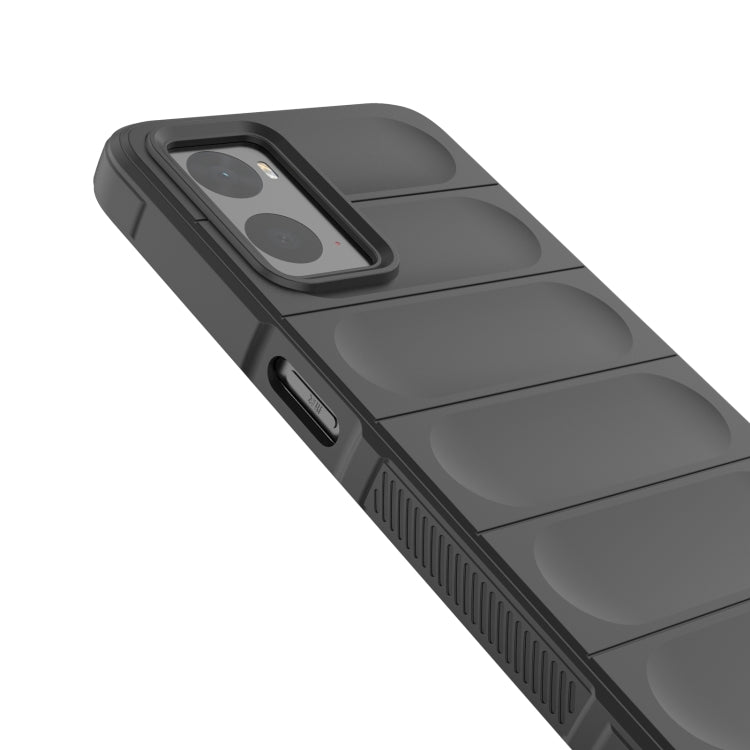 For OPPO A36 4G/A76 4G/Realme 9i Magic Shield TPU + Flannel Phone Case(Wine Red) - OPPO Cases by buy2fix | Online Shopping UK | buy2fix