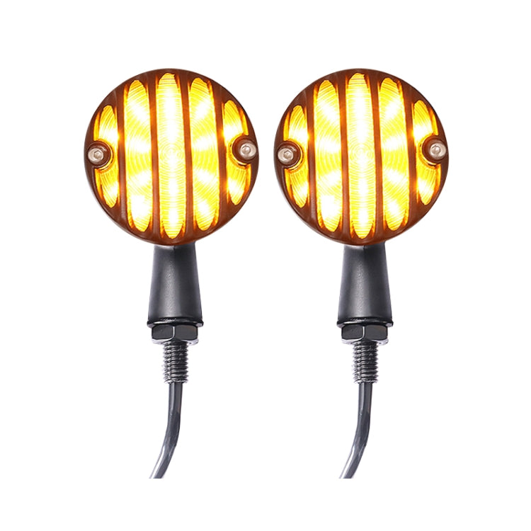 HP-Z056 1 Pair Retro Motorcycle Modified LED Turn Signal for Harley(Silver) - Signal Lights by buy2fix | Online Shopping UK | buy2fix
