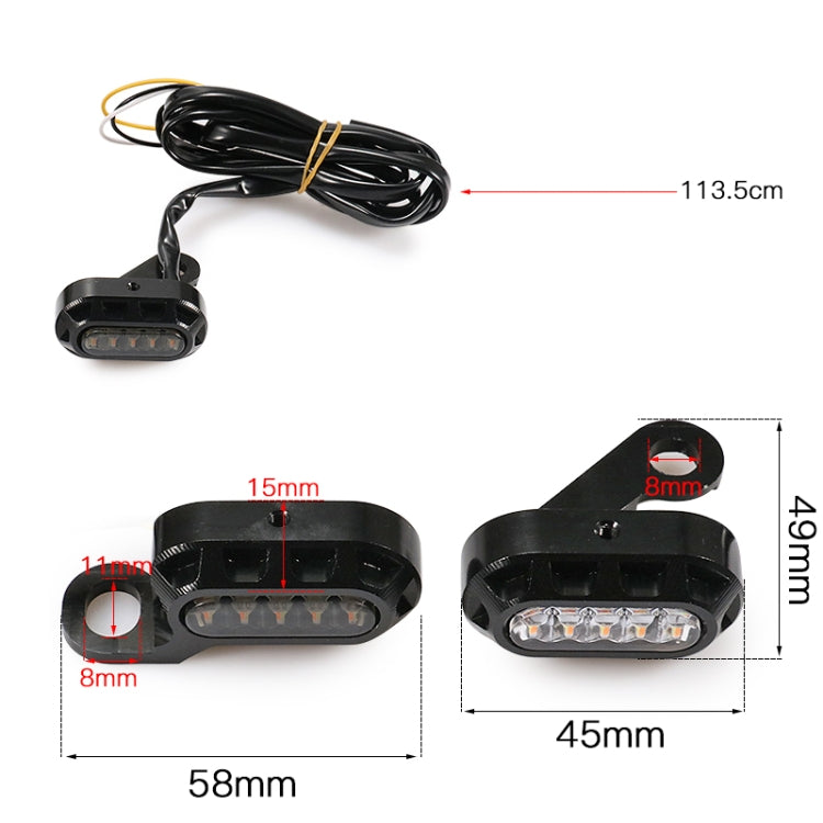 HP-Z058 Motorcycle Modified Rearview Mirror LED Turn Signal Light for Harley Sportsters XL 883 / 1200(Black) - Turn Signal by buy2fix | Online Shopping UK | buy2fix