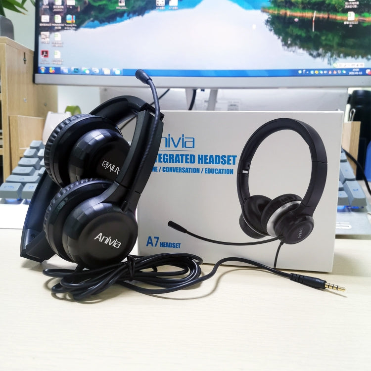 Anivia A7 3.5mm Traffic Wired Headset with Mic(Black) by SADES