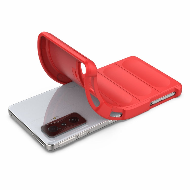 For Xiaomi Redmi K50 Gaming Magic Shield TPU + Flannel Phone Case(Black) - Xiaomi Cases by buy2fix | Online Shopping UK | buy2fix