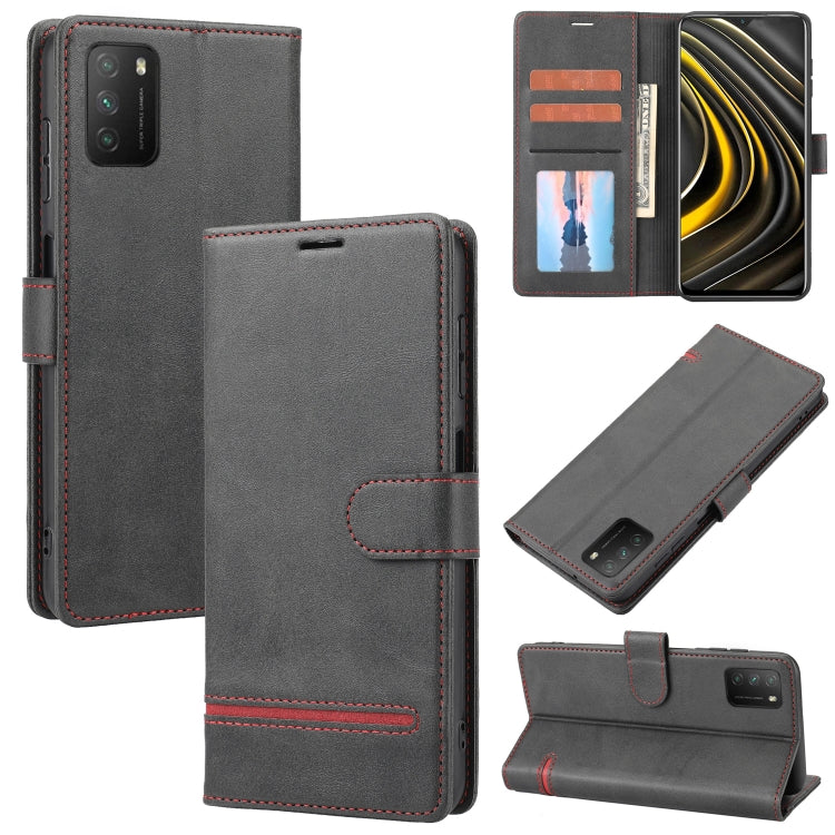 For Xiaomi Redmi 9T / Poco M3 Classic Wallet Flip Leather Phone Case(Black) - Xiaomi Cases by buy2fix | Online Shopping UK | buy2fix