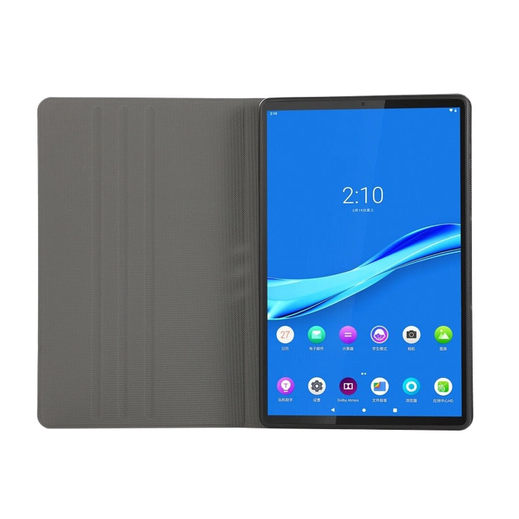 For Lenovo Tab M10 Plus 10.6 3rd Gen 2022 Voltage Craft Texture TPU Flip Leather Tablet Case(Black) - Lenovo by buy2fix | Online Shopping UK | buy2fix