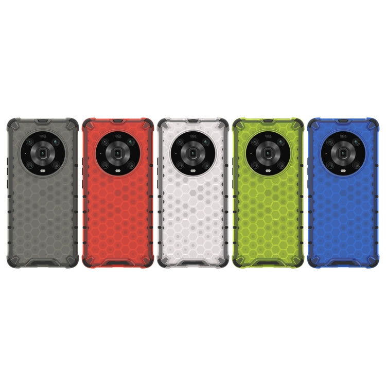 For Honor Magic4 Pro Shockproof Honeycomb PC + TPU Phone Case(Red) by buy2fix