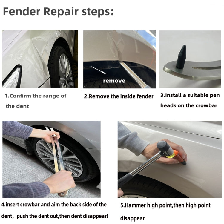 N10 117 in 1 Car Paintless Dent Removal Fender Damage Repair Puller Lifter, Plug Type:US Plug by buy2fix