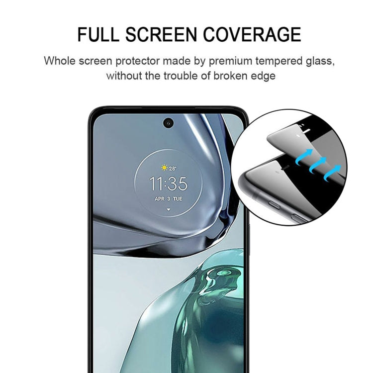 Full Glue Cover Screen Protector Tempered Glass Film For Motorola Moto G62 5G / Moto G32 / Moto G62 India - Motorola Tempered Glass by buy2fix | Online Shopping UK | buy2fix