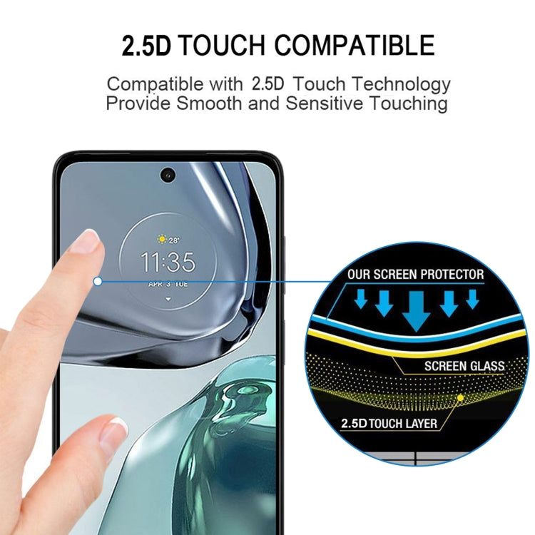 Full Glue Cover Screen Protector Tempered Glass Film For Motorola Moto G62 5G / Moto G32 / Moto G62 India - Motorola Tempered Glass by buy2fix | Online Shopping UK | buy2fix