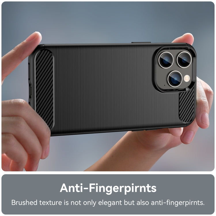 For iPhone 14 Pro Brushed Texture Carbon Fiber TPU Phone Case (Black) - iPhone 14 Pro Cases by buy2fix | Online Shopping UK | buy2fix