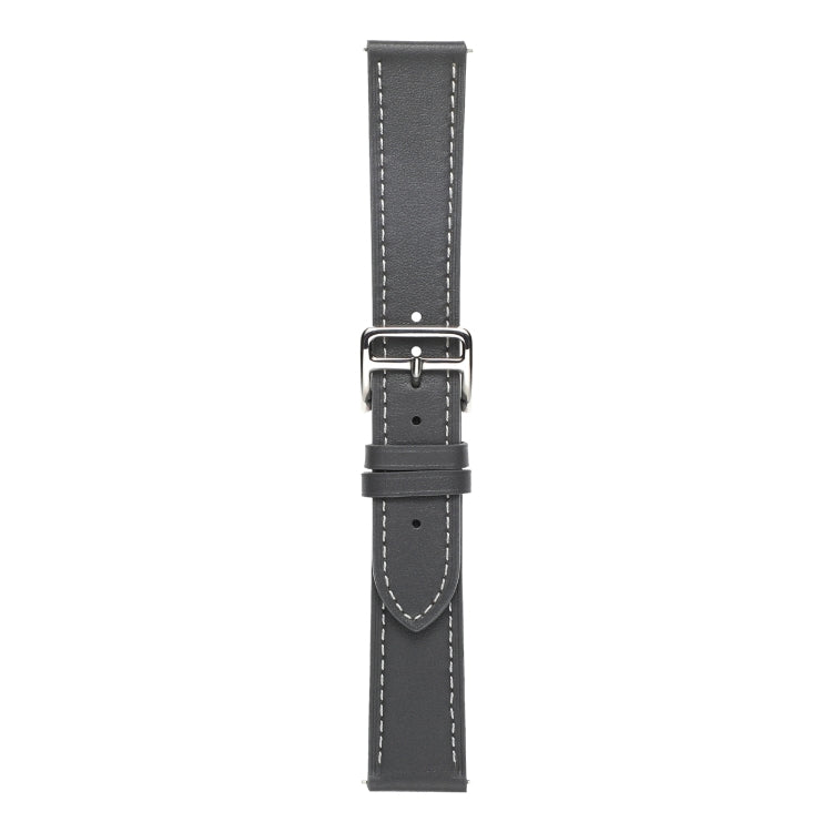 For Huawei Watch GT 3 Pro 22mm Plain Weave Genuine Leather Watch Band(Grey) - Watch Bands by buy2fix | Online Shopping UK | buy2fix