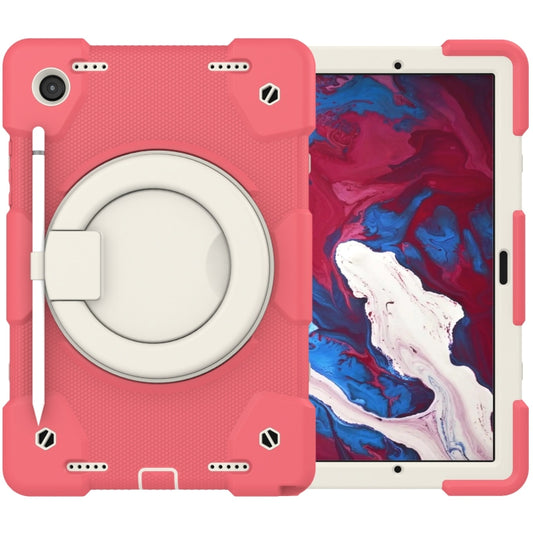 For Samsung Galaxy Tab A8 10.5 2021 Silicone + PC Full Body Protection Tablet Case With Holder & Strap(Red) by buy2fix