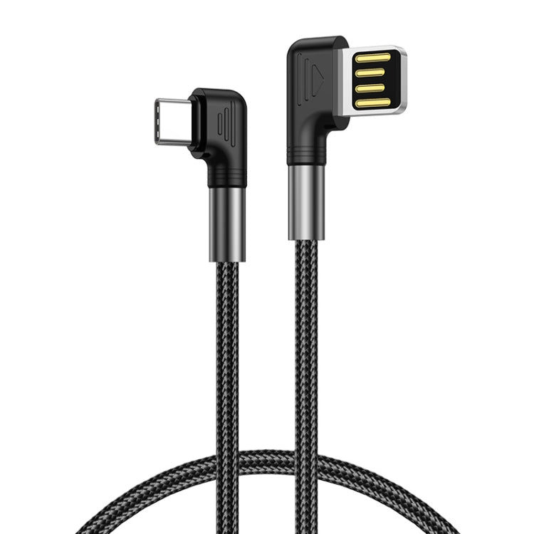 3A USB to USB-C/Type-C Double Elbow Charging Cable(0.5m) - USB-C & Type-C Cable by buy2fix | Online Shopping UK | buy2fix