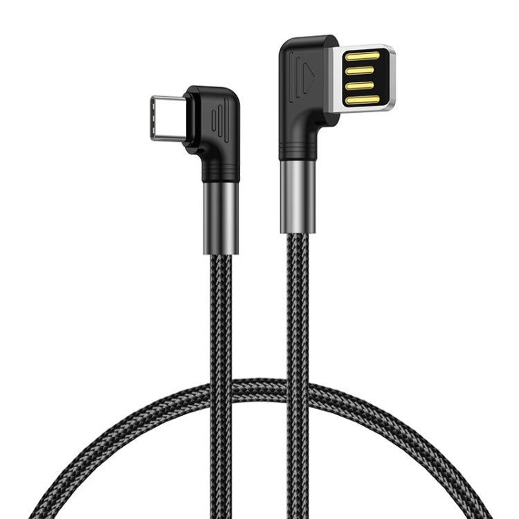 3A USB to USB-C/Type-C Double Elbow Charging Cable(1m) - by buy2fix | Online Shopping UK | buy2fix